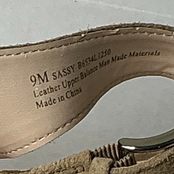 Franco Sarto Cork 4 1/2 " Wedge Sandals Size 9M, Tan - Picture 11 of 15